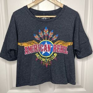 NWT Freeze American Rebel Graphic Tee (Heather Gray) - XS